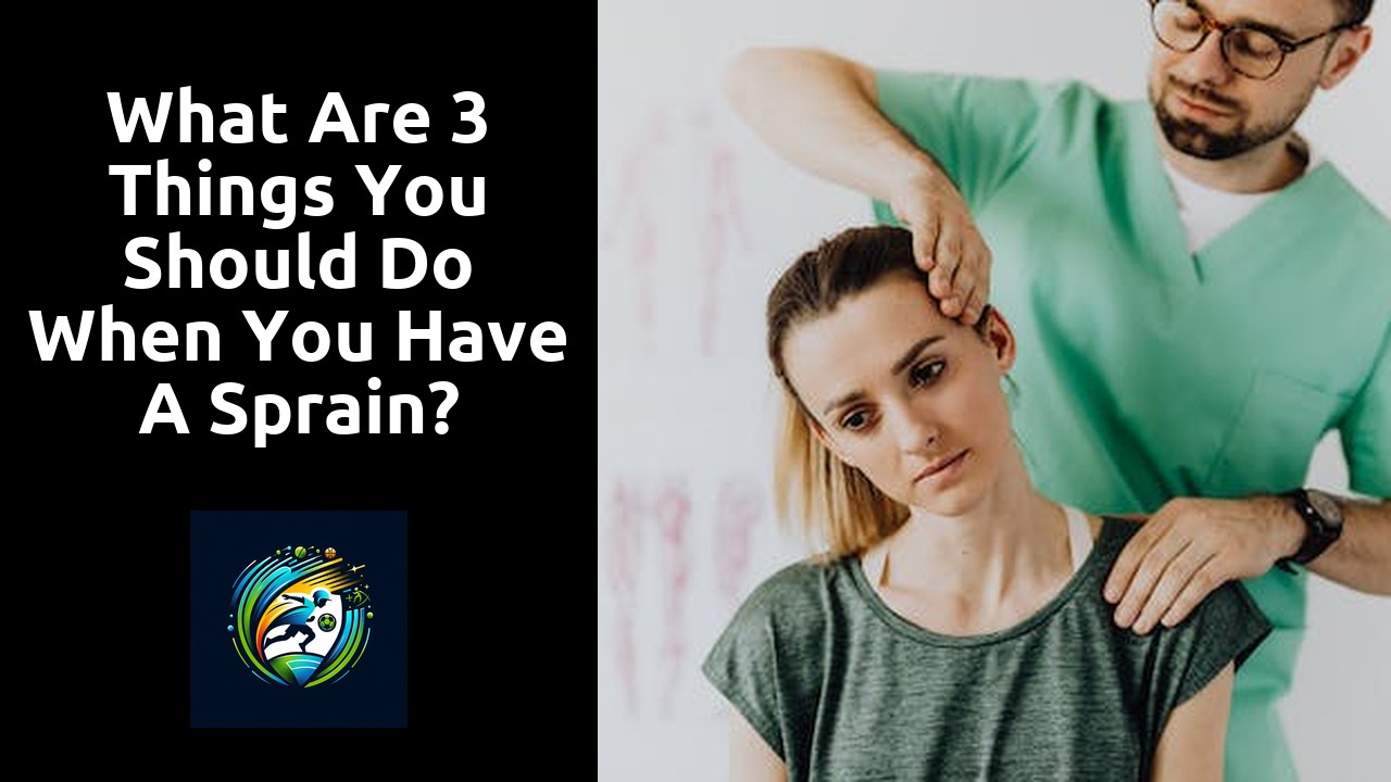 What are 3 things you should do when you have a sprain?